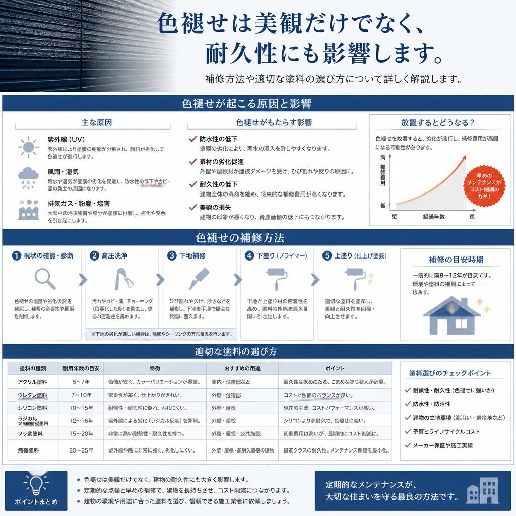 色褪せ補修の必要性と具体的アプローチ