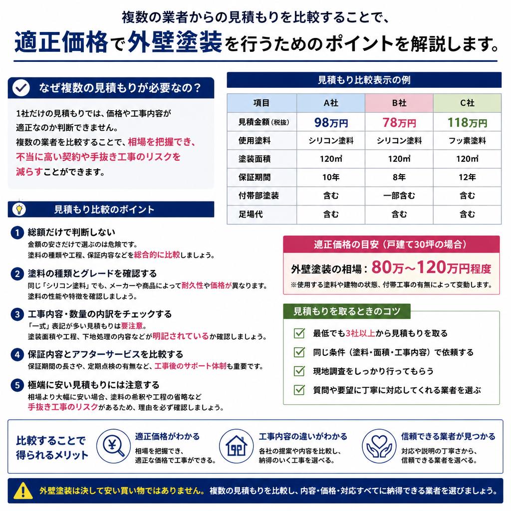 見積もり比較でわかる正当な価格
